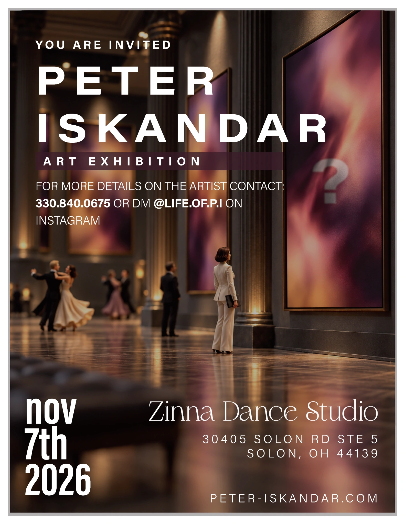 Peter Iskandar Art Exhibition invitation
